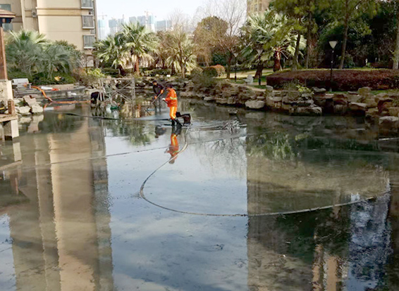 上林景观池淤泥清理